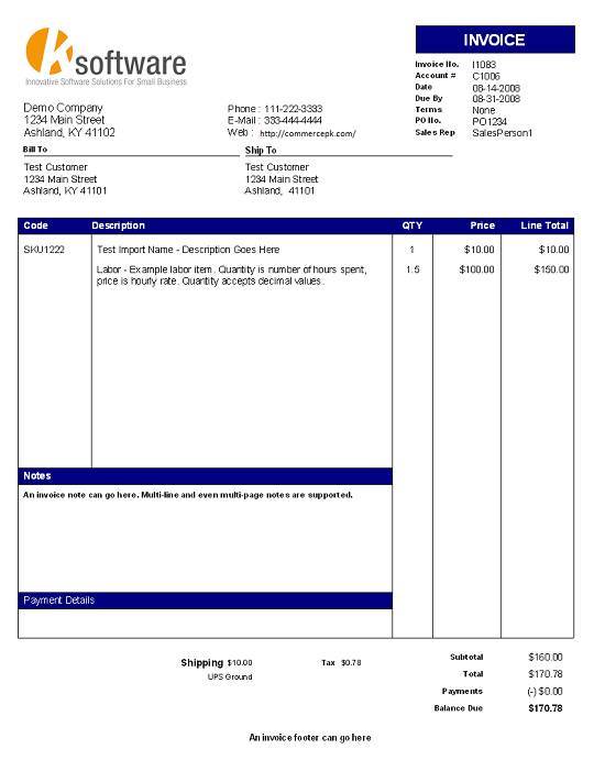 free invoice template for mac word